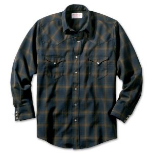 WOOL WESTERN SHIRT DIABLO BLUE XL (рубашка) ― Одежда и сумки FILSON